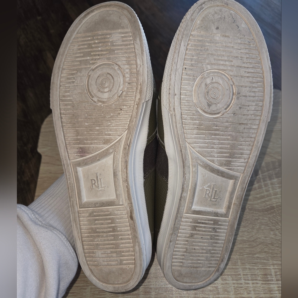 Ralph Lauren Olive Green Slip-On‎ Shoes - Picture 7 of 8